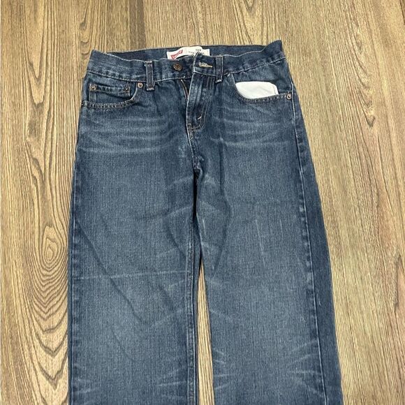 Levi's Youth Boys 514 Slim Straight Jeans Whisker Denim Medium Wash Blue Size 18 - Picture 4 of 11